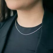 Girocollo maglia omega - 1 mm Argento 925 x42 cm