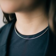 Girocollo maglia omega - 1 mm Argento 925 x40 cm