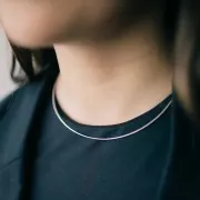 Girocollo maglia omega - 1 mm Argento 925 x40 cm