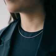 Girocollo maglia omega - 1.2 mm Argento 925 x42 cm