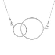 Distanziatore 2 anelli doppio cerchio 51 mm Argento 925 x1