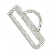 Terminale Bag Charm per tessitura di perline 18 mm Argento 925 x1