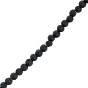 Perline Perles rondes  4 mm en pierre gemme Pietra di lava x20