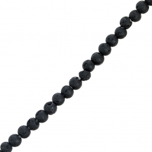 Perline Perles rondes 4 mm en pierre gemme Pietra di lava x20