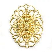 Anello stampa mm. 34x26 dorato con oro fino x1