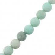 Perline Gemme 8 mm Amazonite effetto frost x10|raw }}