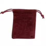 Pochette di velluto per regalo bijoux mm.100x120 Bordeaux x1