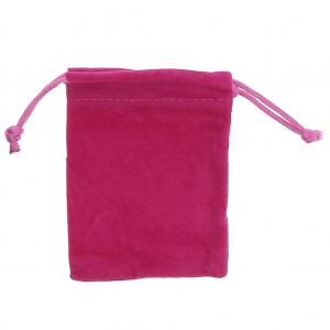 Pochette di velluto per regalo bijoux mm.100x120 Fuchsia x1