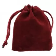 Pochette di velluto per regalo bijoux mm.70x85 Bordeaux x1