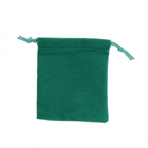 Pochette di velluto per regalo bijoux mm.70x90 Verde Abete x1
