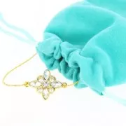 Pochette di velluto per regalo bijoux mm.70x90 Zaffiro x1