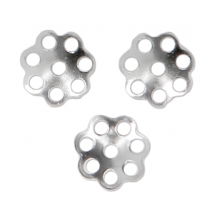 Coppette filigranate 6 mm rodiato x20