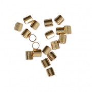 Tubi da schiacciare 1.5x1.6 mm dorato con oro fino x250|raw }}