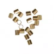 Tubi da schiacciare 1.5x1.6 mm dorato con oro fino x250