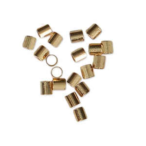 Tubi da schiacciare 1.5x1.6 mm dorato con oro fino x250