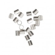Tubi da schiacciare 1.5x1.6 mm Placcatura argento fino x250