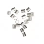 Tubi da schiacciare 1.5x1.6 mm Placcatura argento fino x250