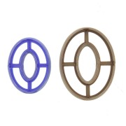 2 formine traforate per modellaggio e pasta polimerica - Ovale