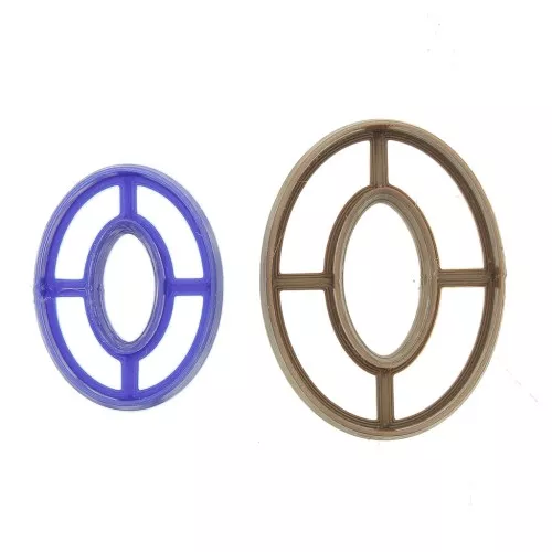 2 formine traforate per modellaggio e pasta polimerica - Ovale