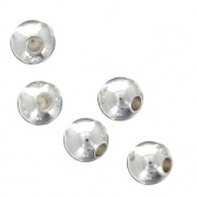 Terminali pallina per cordone 0.9 mm Placcatura argento fino x20|raw }}
