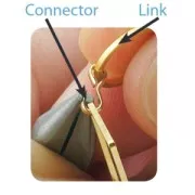 Connettori doppi 8 Quick Links 9.5x2.5 mm Placcatura argento fino x42