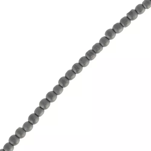 Perlina Ematiti 2 mm Jet Hematite Mat x38 cm