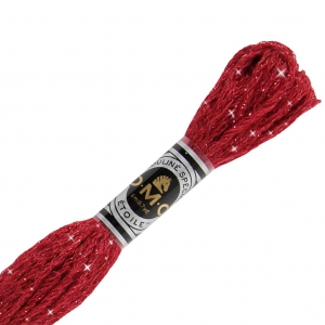 Filo da ricamo DMC Mouliné Etoile 617 Rosso scuro (C816) x8m