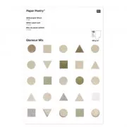 Blocco di fogli Paper Poetry glitterati 21x29.5 cm Glamour Mix x10 fogli