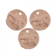 Zecchini sgualciti 10 mm oro rosa HQ x6