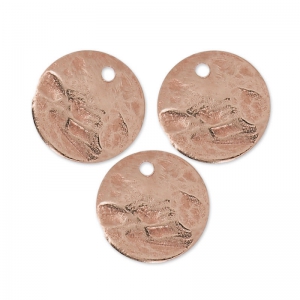 Zecchini sgualciti 10 mm oro rosa HQ x6