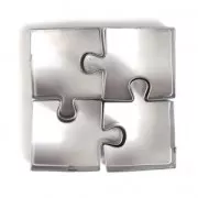 Assortimento di 4 formine in acciaio inox Puzzle x1