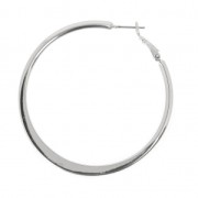 Orecchini a cerchio da decorare in ottone 54 mm rodiato x2