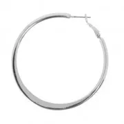 Orecchini a cerchio da decorare in ottone 54 mm rodiato x2