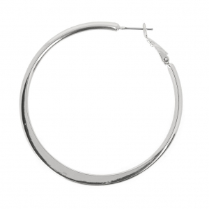 Orecchini a cerchio da decorare in ottone 54 mm rodiato x2