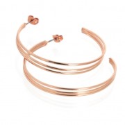 Orecchini a cerchio da decorare in ottone 48 mm oro rosa x2|raw }}