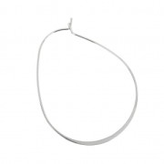 Orecchini a cerchio da decorare in ottone 54 mm rodiatox2|raw }}