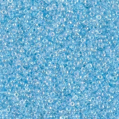 Rocaille Miyuki 15/0 269 - Glacier Blue Lined Crystal AB