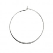 Orecchini a cerchio da decorare in ottone 40 mm rodiatox2|raw }}