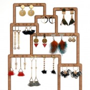 Orecchini con barretta e anellino da decorare 19x2 mm light gold x2