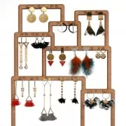 Orecchini con barretta e anellino da decorare 19x2 mm light gold x2