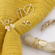 Orecchini da decorare 25 mm light gold x2