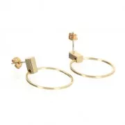 Orecchini da decorare 30 mm light gold x2