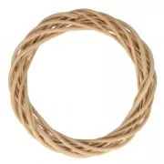 Corona di Natale in vimini Fai da Te 25 cm Naturale x1