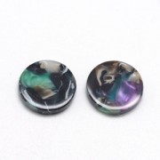 Ciondolo in acetato di cellulosa 11.5 mm Guscio di tartaruga Verde/Nero x1