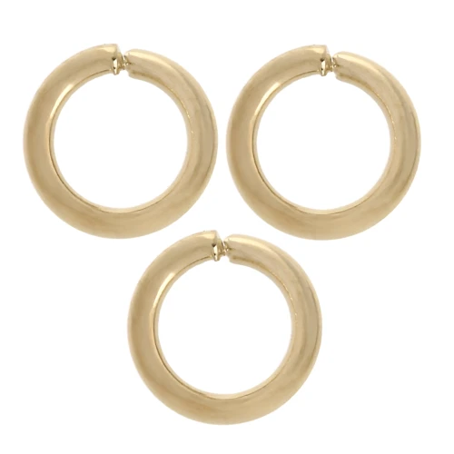 Anelli aperti rotondi 4,5x0,9 mm - placcati oro 3 micron x4