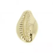Perla/ pssante conchiglia 16x10 mm Placcato oro 3 microns x1