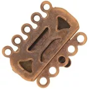 Chiusura 5 fili mm. 19x15 rame antico