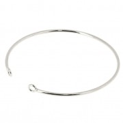 Bracciale rigido 2 anellini 53X51 mm Placcatura argento fino x1|raw }}