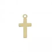 Ciondolo croce 11x6 mm Placcato Oro 3 microns x1