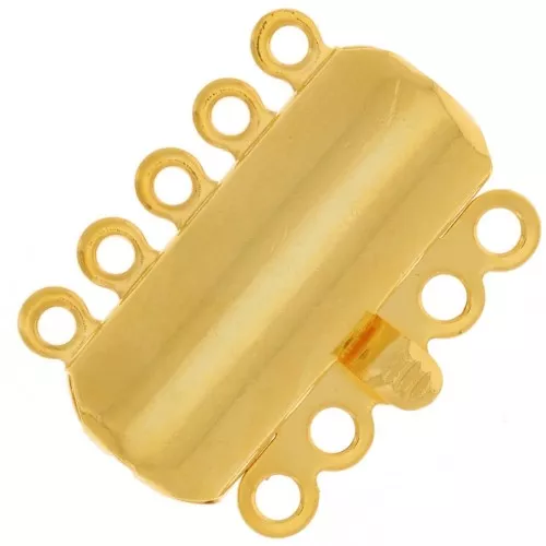 Chiusura 5 fili mm. 19x15 Dorato con oro fino x1